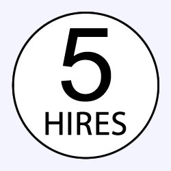 5 hires